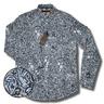 View Item Ben Sherman Oversize Mod Retro Paisley L/S Button Down Shirt Navy Blue